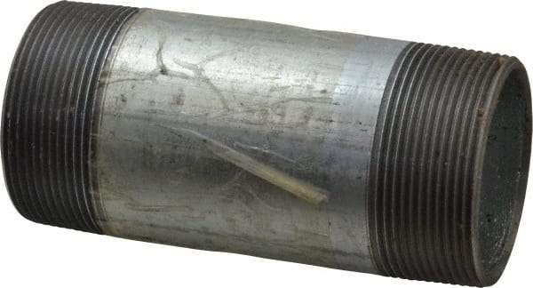 B&K Mueller - Schedule 40, 2 x 5" Galvanized Pipe Nipple - Threaded Steel - Exact Industrial Supply