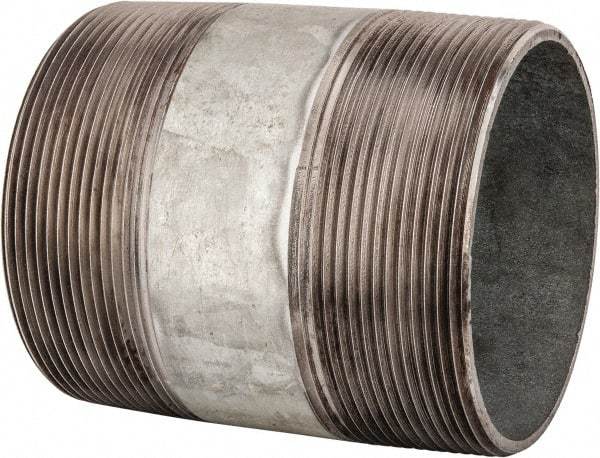 B&K Mueller - Schedule 40, 4 x 5" Galvanized Pipe Nipple - Threaded Steel - Exact Industrial Supply