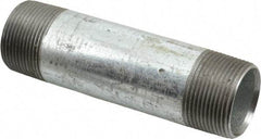 B&K Mueller - Schedule 40, 1-1/4 x 5-1/2" Galvanized Pipe Nipple - Threaded Steel - Exact Industrial Supply