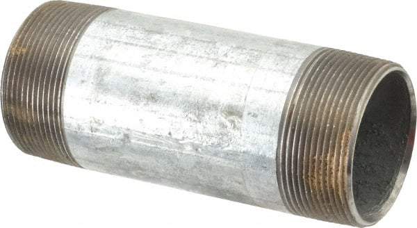 B&K Mueller - Schedule 40, 2 x 5-1/2" Galvanized Pipe Nipple - Threaded Steel - Exact Industrial Supply
