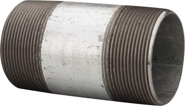 B&K Mueller - Schedule 40, 3 x 6" Galvanized Pipe Nipple - Threaded Steel - Exact Industrial Supply