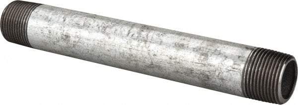 B&K Mueller - Schedule 40, 3/4 x 7" Galvanized Pipe Nipple - Threaded Steel - Exact Industrial Supply