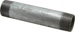 B&K Mueller - Schedule 40, 1-1/4 x 7" Galvanized Pipe Nipple - Threaded Steel - Exact Industrial Supply