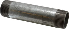 B&K Mueller - Schedule 40, 1-1/2 x 7" Galvanized Pipe Nipple - Threaded Steel - Exact Industrial Supply