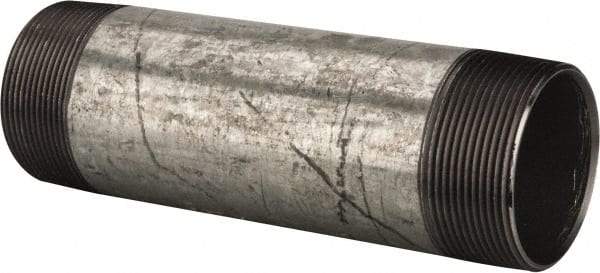 B&K Mueller - Schedule 40, 2 x 7" Galvanized Pipe Nipple - Threaded Steel - Exact Industrial Supply