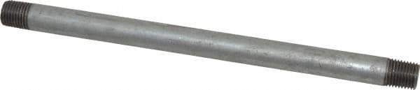 B&K Mueller - Schedule 40, 1/4 x 8" Galvanized Pipe Nipple - Threaded Steel - Exact Industrial Supply