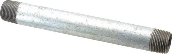 B&K Mueller - Schedule 40, 3/4 x 8" Galvanized Pipe Nipple - Threaded Steel - Exact Industrial Supply