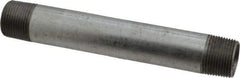 B&K Mueller - Schedule 40, 1 x 8" Galvanized Pipe Nipple - Threaded Steel - Exact Industrial Supply