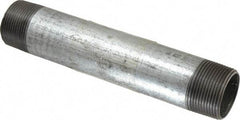 B&K Mueller - Schedule 40, 1-1/4 x 8" Galvanized Pipe Nipple - Threaded Steel - Exact Industrial Supply