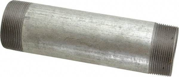 B&K Mueller - Schedule 40, 2 x 8" Galvanized Pipe Nipple - Threaded Steel - Exact Industrial Supply