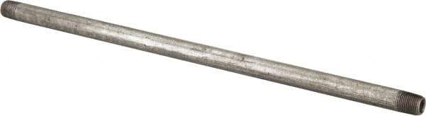 B&K Mueller - Schedule 40, 1/8 x 10" Galvanized Pipe Nipple - Threaded Steel - Exact Industrial Supply