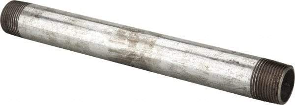 B&K Mueller - Schedule 40, 1 x 11" Galvanized Pipe Nipple - Threaded Steel - Exact Industrial Supply