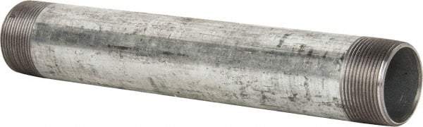 B&K Mueller - Schedule 40, 1-1/2 x 11" Galvanized Pipe Nipple - Threaded Steel - Exact Industrial Supply