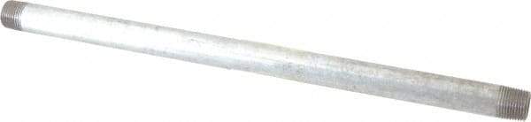 B&K Mueller - Schedule 40, 3/8 x 12" Galvanized Pipe Nipple - Threaded Steel - Exact Industrial Supply