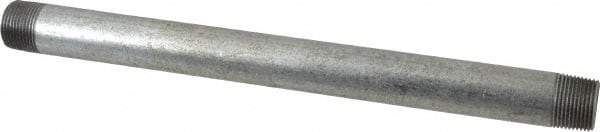 B&K Mueller - Schedule 40, 3/4 x 12" Galvanized Pipe Nipple - Threaded Steel - Exact Industrial Supply