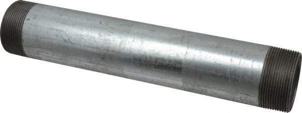 B&K Mueller - Schedule 40, 2 x 12" Galvanized Pipe Nipple - Threaded Steel - Exact Industrial Supply
