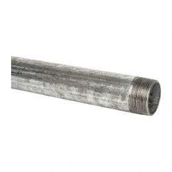 B&K Mueller - Schedule 40, 1-1/2 x 18" Galvanized Pipe Nipple - Threaded Steel - Exact Industrial Supply