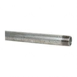 B&K Mueller - Schedule 40, 3/4 x 24" Galvanized Pipe Nipple - Threaded Steel - Exact Industrial Supply