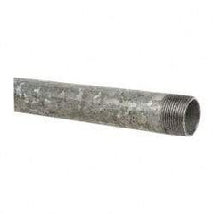 B&K Mueller - Schedule 40, 1-1/4 x 24" Galvanized Pipe Nipple - Threaded Steel - Exact Industrial Supply