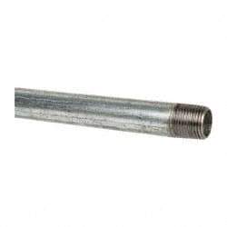 B&K Mueller - Schedule 40, 1/2 x 30" Galvanized Pipe Nipple - Threaded Steel - Exact Industrial Supply