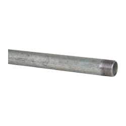 B&K Mueller - Schedule 40, 1/2 x 36" Galvanized Pipe Nipple - Threaded Steel - Exact Industrial Supply