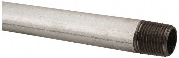 B&K Mueller - Schedule 40, 1/2 x 48" Galvanized Pipe Nipple - Threaded Steel - Exact Industrial Supply
