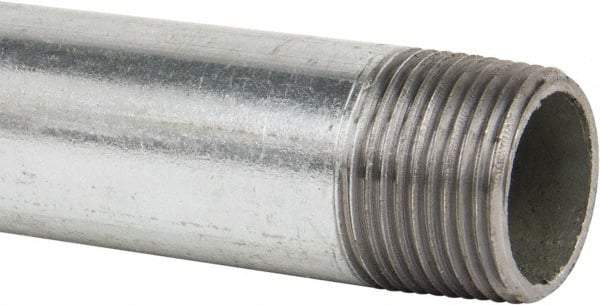 B&K Mueller - Schedule 40, 3/4 x 48" Galvanized Pipe Nipple - Threaded Steel - Exact Industrial Supply