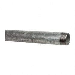 B&K Mueller - Schedule 40, 1-1/2 x 60" Galvanized Pipe Nipple - Threaded Steel - Exact Industrial Supply