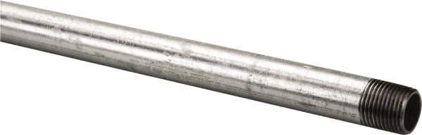 B&K Mueller - Schedule 40, 1/2 x 72" Galvanized Pipe Nipple - Threaded Steel - Exact Industrial Supply