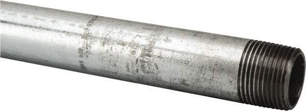 B&K Mueller - Schedule 40, 3/4 x 72" Galvanized Pipe Nipple - Threaded Steel - Exact Industrial Supply