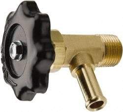 Parker - Hose I.D. x MNPTF End Connection Brass Truck Valve - 2-3/4" OAL, 5/8 x 3/8" Pipe - Exact Industrial Supply