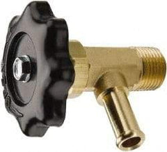 Parker - Hose I.D. x MNPTF End Connection Brass Truck Valve - 2-3/4" OAL, 5/8 x 3/8" Pipe - Exact Industrial Supply
