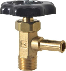Parker - Hose I.D. x MNPTF End Connection Brass Truck Valve - 2.35" OAL, 3/8" Pipe - Exact Industrial Supply