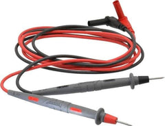 Pomona - Black/Red Electrical Test Equipment Leads Set - Use with Digital Multimeters - Exact Industrial Supply