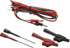 Pomona - Black/Red Electrical Test Equipment Probe Set - Use with Banana Plugs, Digital Multimeters - Exact Industrial Supply