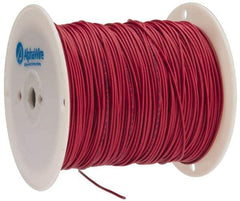 Alpha Wire - 16 AWG, 26 Strand, 305 m OAL, Tinned Copper Hook Up Wire - Red PVC Jacket, 0.092" Diam - Exact Industrial Supply