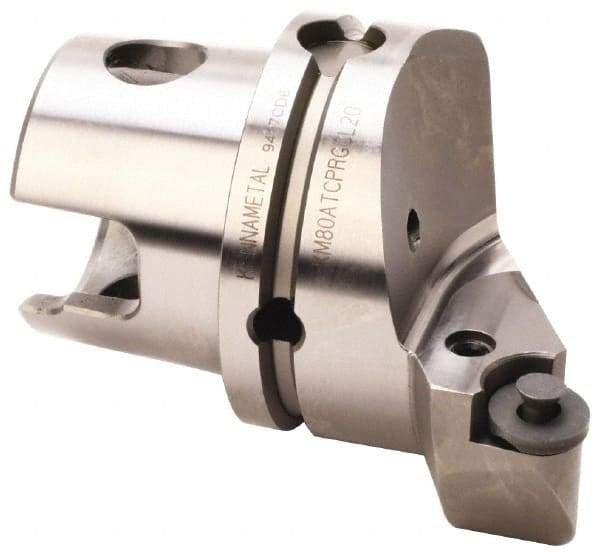 Kennametal - Left Hand Cut, Size KM80, RC.. 2006M0 Insert Compatiblity, Internal Modular Turning & Profiling Cutting Unit Head - 53mm Ctr to Cutting Edge, 70mm Head Length, Through Coolant, Series Kenlever - Exact Industrial Supply