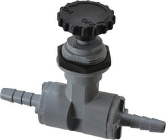 Specialty Mfr - 1/4" Pipe, Inline Needle Valve - EPDM Seal, Barbed x Barbed Ends, PVC Valve, 125 Max psi - Exact Industrial Supply
