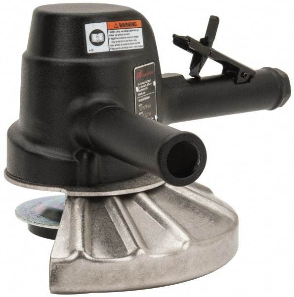 Ingersoll-Rand - 9" Wheel Diam, 6,000 RPM, Pneumatic Angle & Disc Grinder - 5/8-11 Spindle, 84 CFM - Exact Industrial Supply