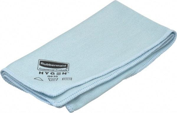 Rubbermaid - Dry Microfiber Wipes - 16" x 16" Sheet Size, Blue - Exact Industrial Supply