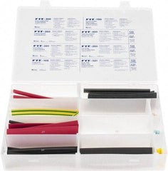 Alpha Wire - 112 Piece, Heat Shrink Electrical Tubing Kit - FEP, Nylon, PVC, PVDF and XLPO - Exact Industrial Supply