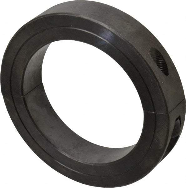 Climax Metal Products - 3-3/16" Bore, Steel, Two Piece Clamp Collar - 4-1/2" Outside Diam, 7/8" Wide - Exact Industrial Supply