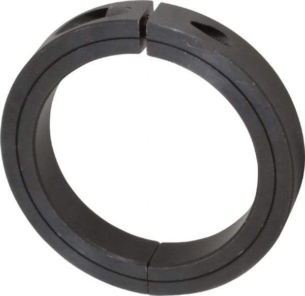 Climax Metal Products - 3-15/16" Bore, Steel, Two Piece Clamp Collar - 5-1/4" Outside Diam, 7/8" Wide - Exact Industrial Supply