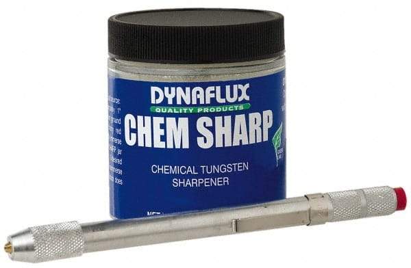 Dynaflux - Tungsten Electrode Sharpeners Type: Kit (4.5 oz. Jar & Holder) - Exact Industrial Supply