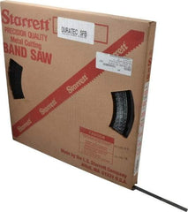 Starrett - 1/2" x 250' x 0.025" Carbon Steel Band Saw Blade Coil Stock - 6 TPI, Toothed Edge, Hook Form, Raker Set, Flexible Back, Positive Angle, Constant Pitch, Contour Cutting - Exact Industrial Supply