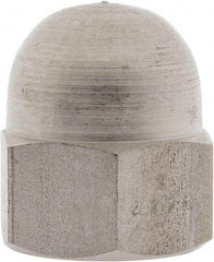 Value Collection - M18x2.5 Metric Coarse, 27mm Width Across Flats, Uncoated, Stainless Steel Acorn Nut - 30mm Overall Height, Austenitic A2, DIN 1587 - Exact Industrial Supply