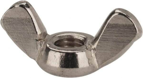 Value Collection - M5x0.80 Metric Coarse, Stainless Steel Standard Wing Nut - Grade 18-8, Austenitic Grade A2, 24mm Wing Span, 11mm Wing Span - Exact Industrial Supply