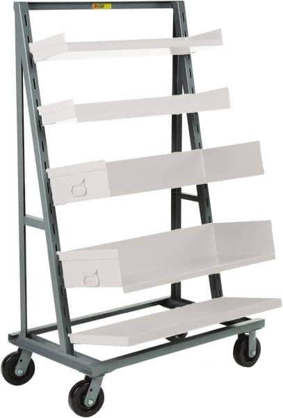 Little Giant - 24" Wide x 67" High x 40" Deep, Adjustable Tray Truck - 2,000 Lb Capacity - Exact Industrial Supply