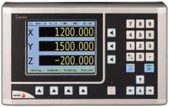 Fagor - 3 Axis, Milling DRO System - 1µm Resolution, 5µmm Accuracy, LCD Display - Exact Industrial Supply