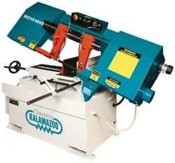Clausing - 9 x 14-1/2" Max Capacity, Manual Variable Speed Pulley Horizontal Bandsaw - 50 to 295 SFPM Blade Speed, 230/460 Volts, 45°, 2 hp, 3 Phase - Exact Industrial Supply